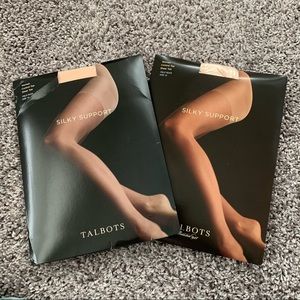2 Pairs- Talbots Silky Support Hose